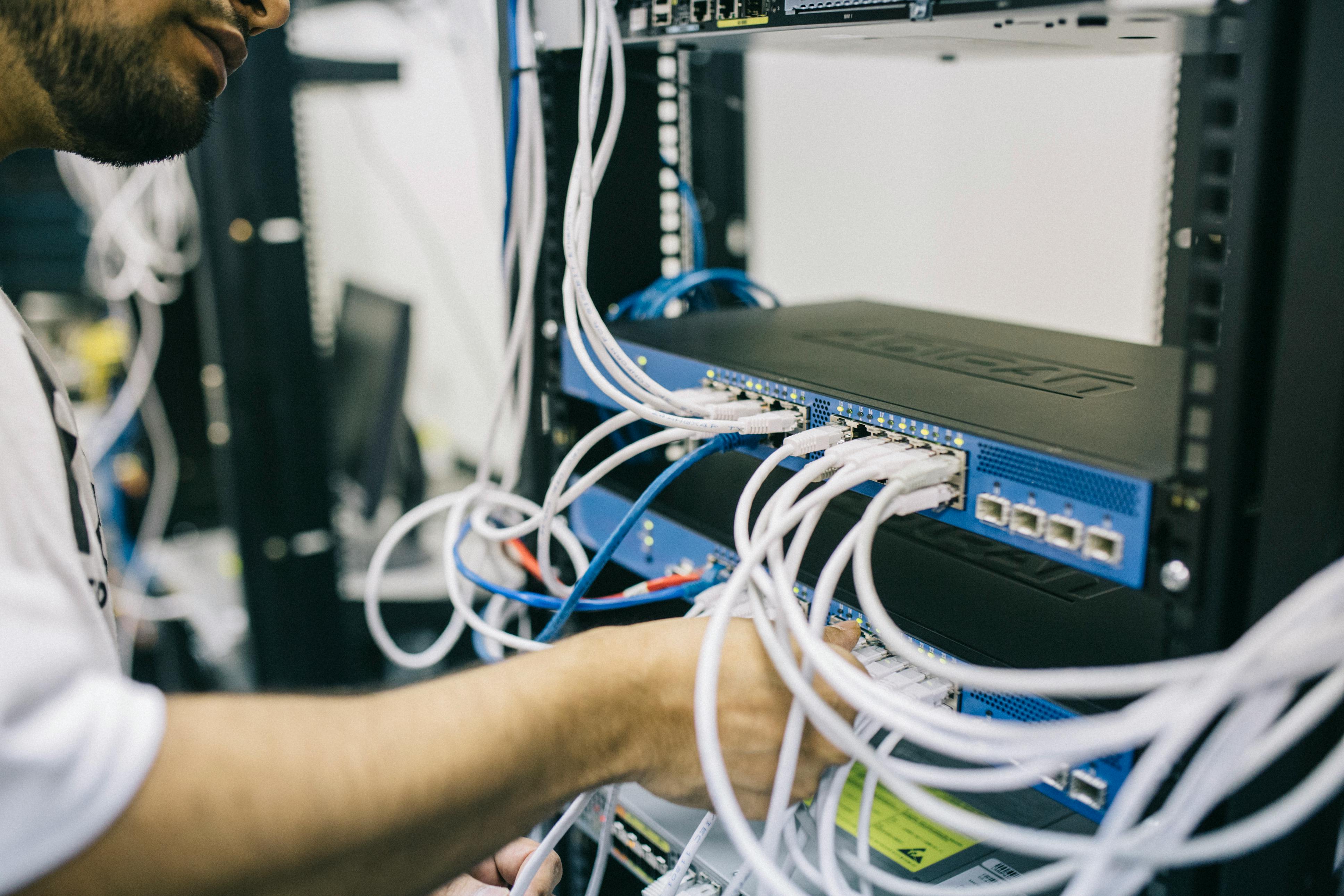 Vision Cloud Technologies engineer configuring network infrastructure